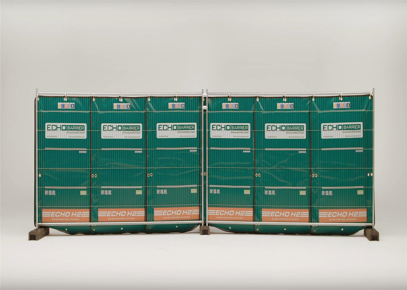 Portable noise barriers with temp fence panels