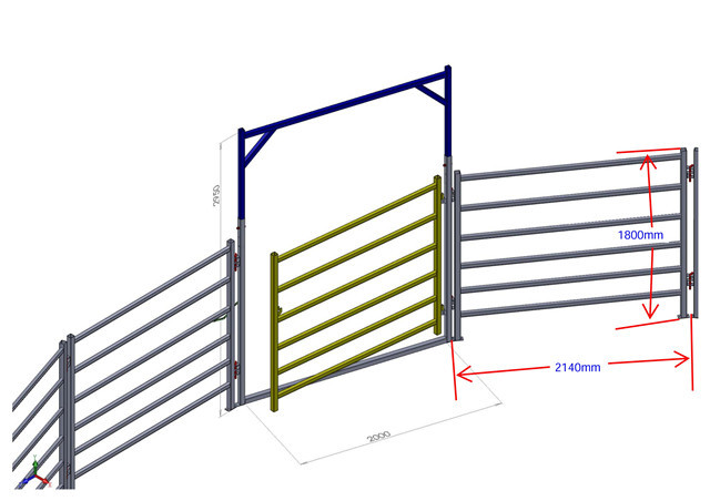 Anti Corrosion Steel Sheep Fence Panels / Goat Corral Panels 200-500g/M2 Zn Coat