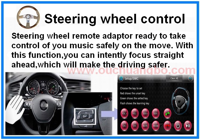 Ouchuangbo Touch Screen GPS Navigation for Universal Car DVD Video System RDS Bluetooth OCB-6205A