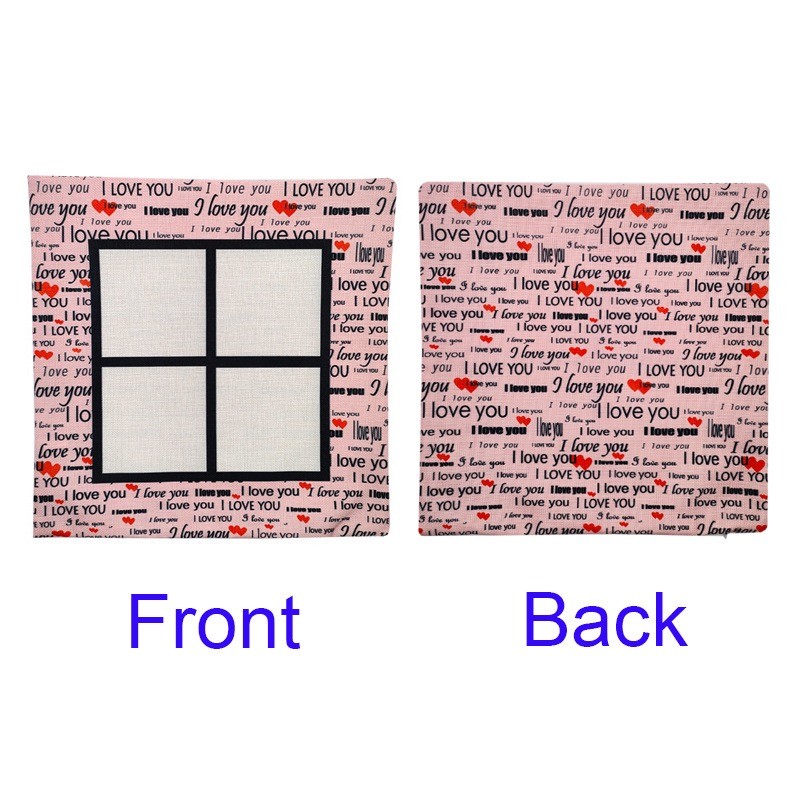 Custom Sublimation Lovers Linen Pillow Case For Sublimation Heat Transfer Photo Printing
