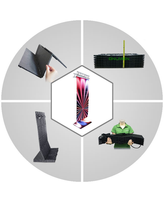 P6 Hirght Brightness Flexible Rental LED Screen ,High Refresh Super Slim Fast Install Module LED Dispaly For Stage