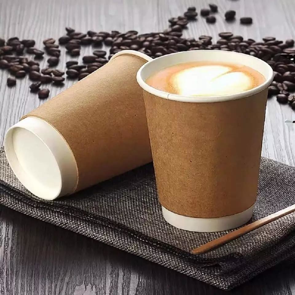 Kraft 30oz Printed Disposable Double Wall Drinking Coffee Paper Cups