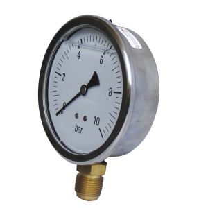 2" 3" 4" 3/8" NPT, BSP Liquid-Filled Pressur Gauge Design EN 837-1