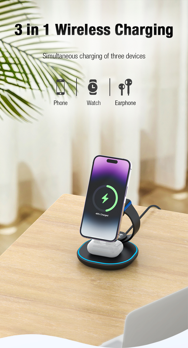 Fast Wireless Charger Dock with Holder Multi-function Integrated and Logo 500PC Free