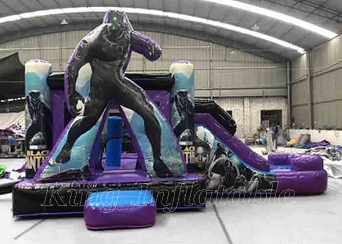 Batman Combo Inflatable Bouncer Blue With Slide Bouncy Castle Bounce House For Rental
