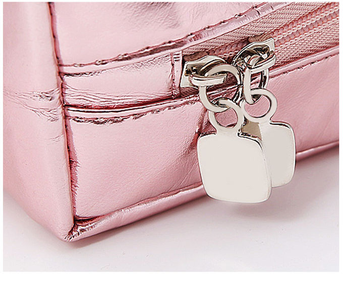 Cute Customized Logo L17*D6*H11Cm Zipper PU Cosmetic Bag
