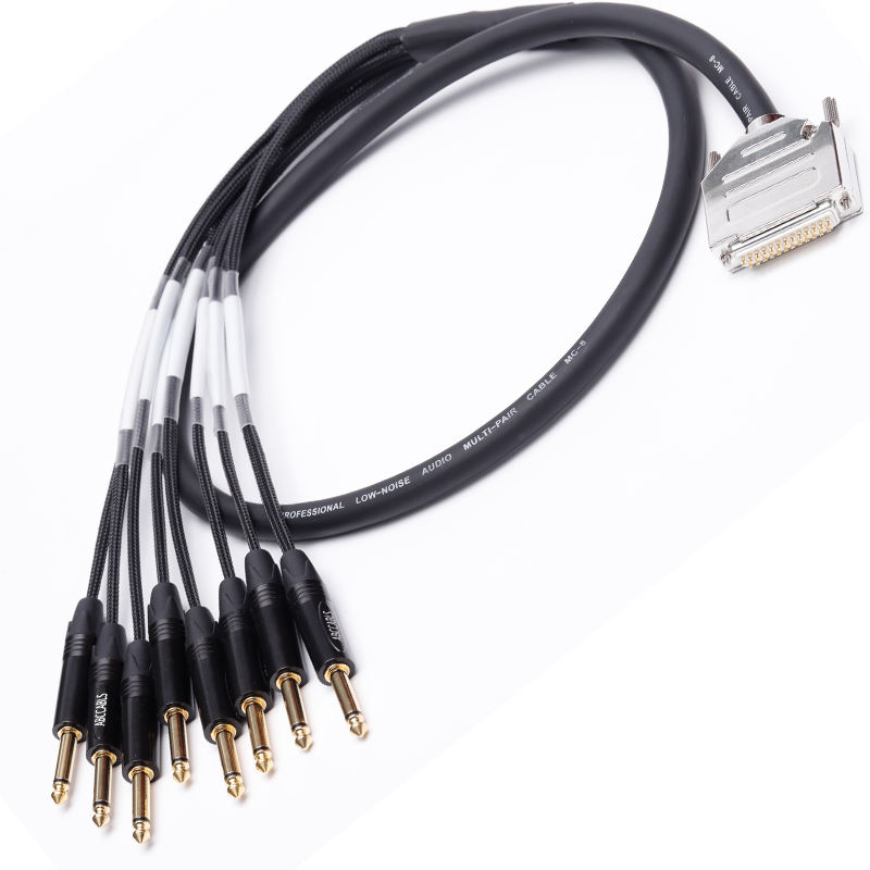 IP58 Protection Class Active Optical Cables for 8ch 6.35 Male Audio Transmission