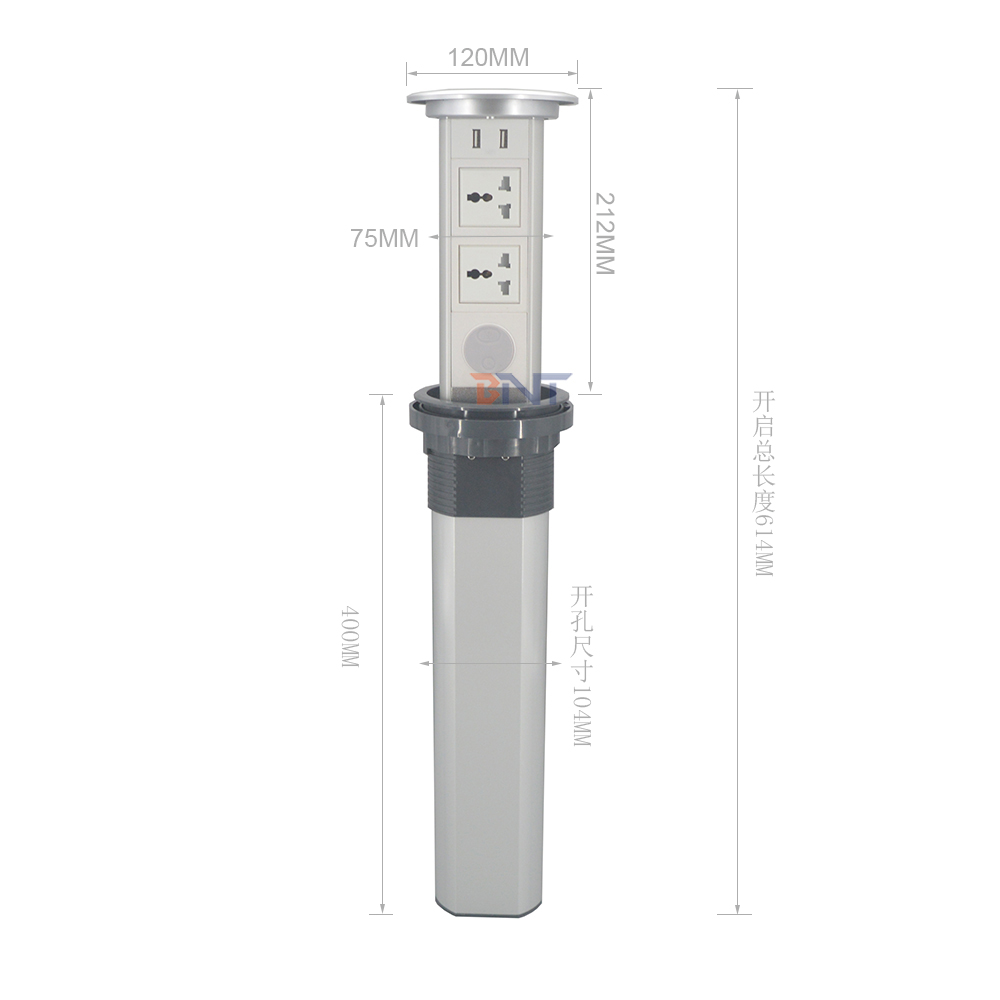 BNT wholesale product dustproof smart home use desk mount socket home furniture motorized pop up outlet