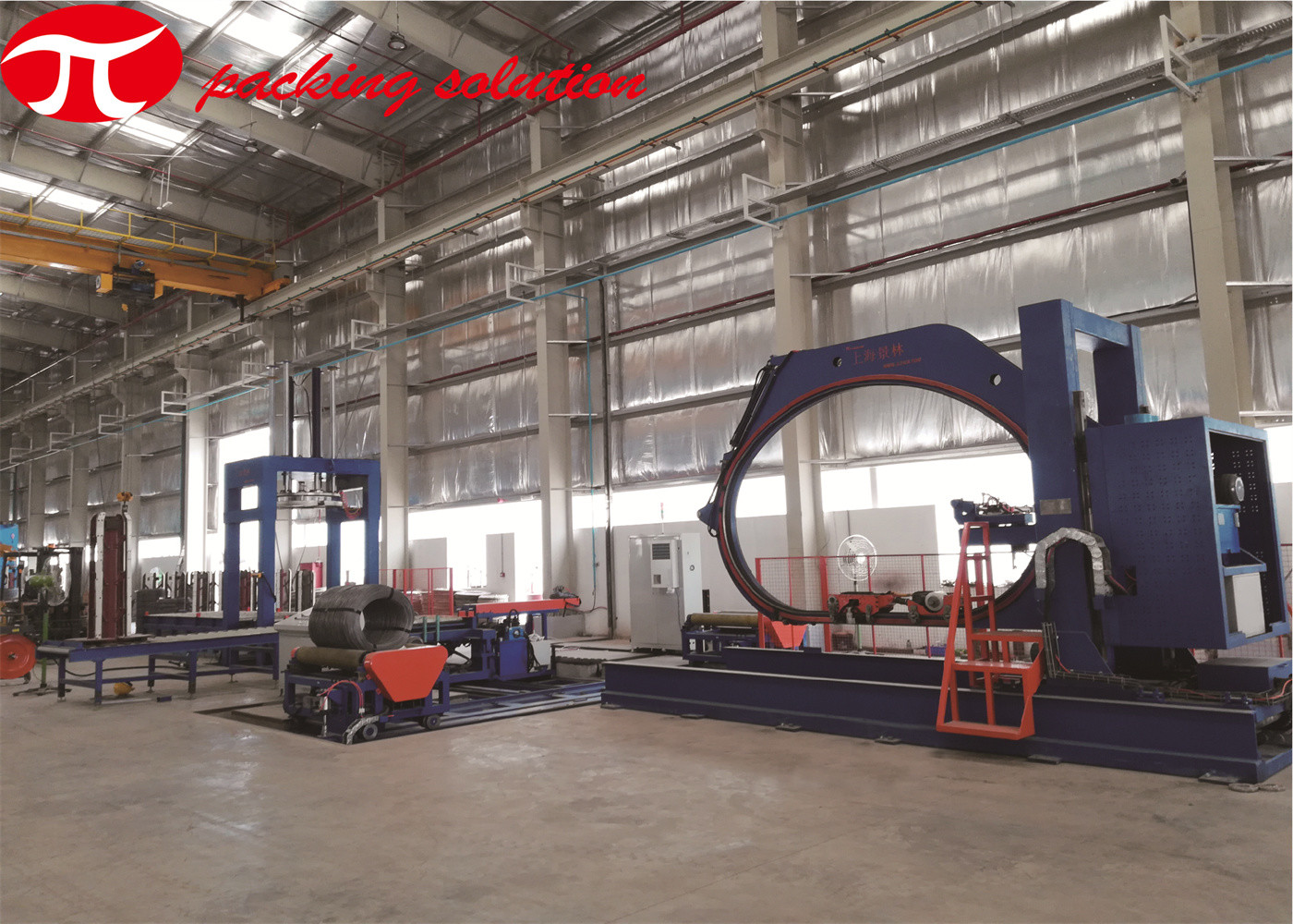 Horizontal Steel Wire Packing Machine Electrical Coil Stretch Wrapping Machine 800mm