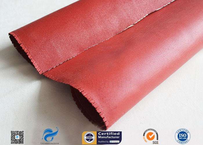 1mm Red Silicone Coated Fiberglass Fabric Cloth Electrical Insulation High Strength