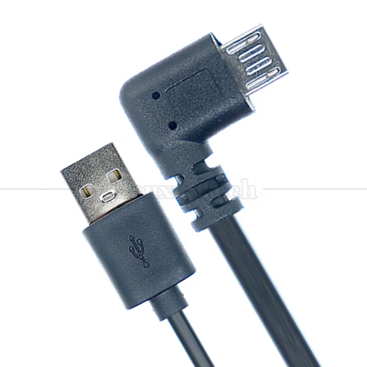 1M 2M 3M 1A 2A 3A Data Charging 90 Degree Right Angle USB Micro Extension Cable for Phone Tablet