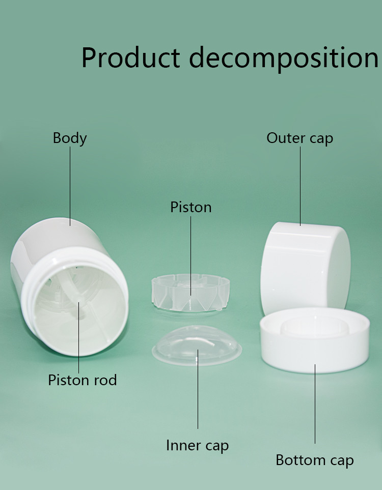 PP Empty Round Deodorant Container Twist Up Filling Stick Container 30g 50g 75g 90g