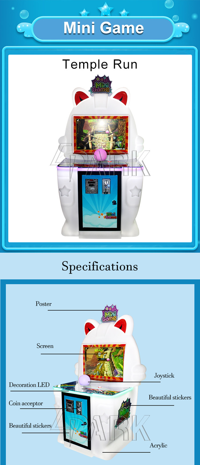 1 Player Parkour Kids Coin Operated Game Machine / Video Game Machine