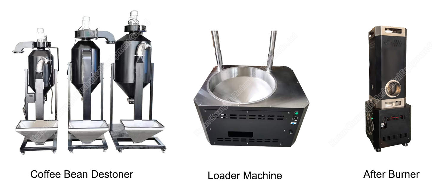 Temperature Control Natural Gas Grill Coffee Roaster 60kg 304 Stainless Steel Coffee Roaster