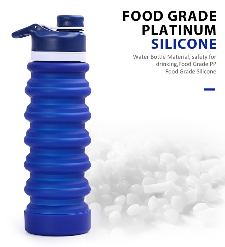 750ml Collapsible Silicone Foldable Water Bottle BPA Free