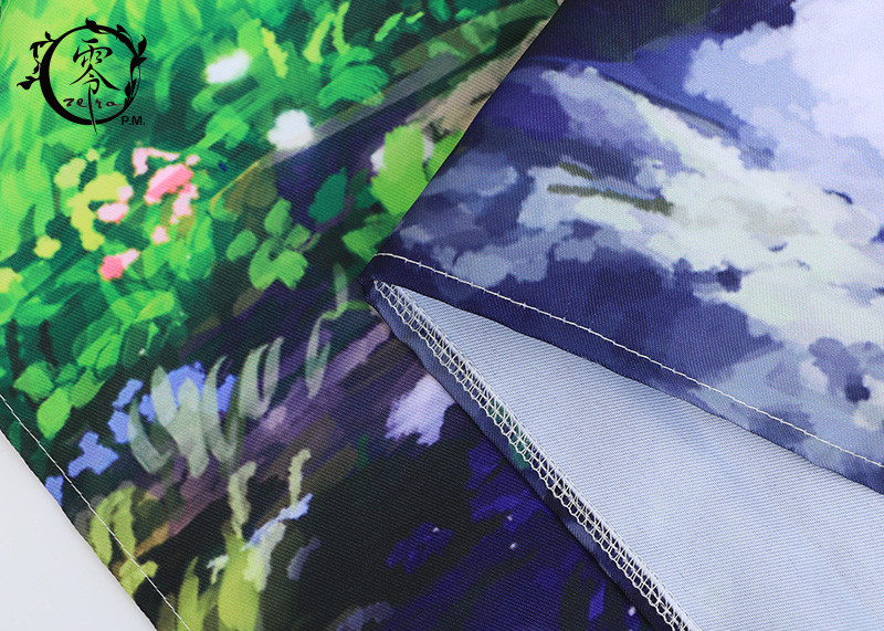 Custom Pastoral Oil Painting Apron Houseware Items , 3D Photo With Visible Center Pockets Digitally Printed Apron