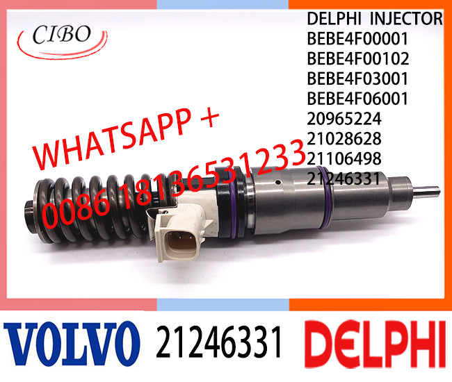 Fuel engine Diesel Injector 21246331 BEBE4F00001 BEBE4F00102 BEBE4F03001 BEBE4F06001 20965224 E3.3 for VOL MD11 US07