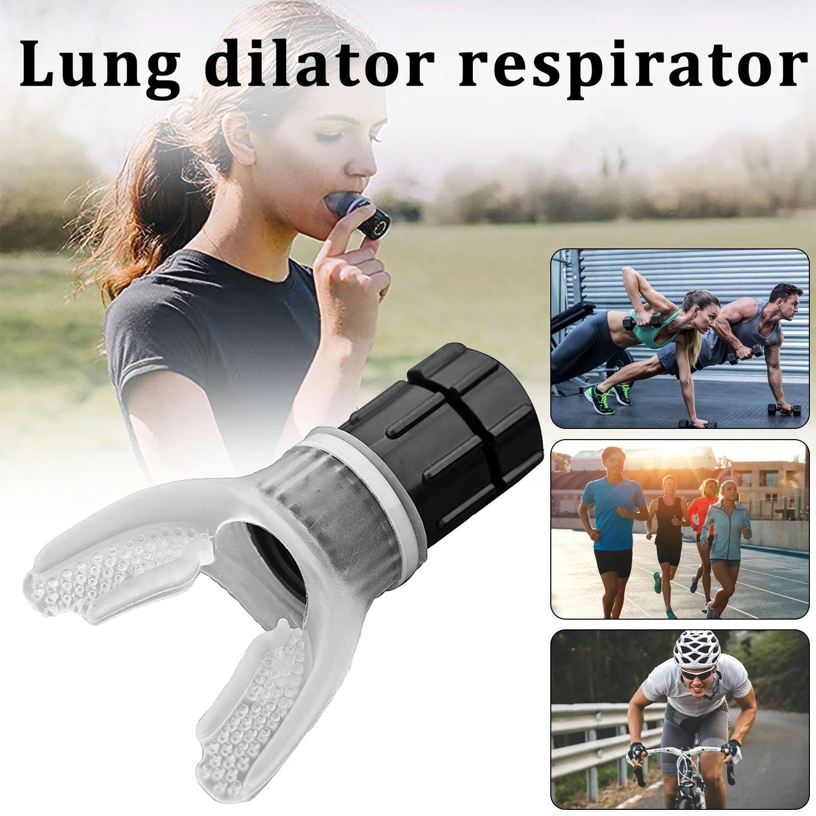 Silicone Respiratory Trainer Compact Adjustable Resistance Breathing Trainer Device