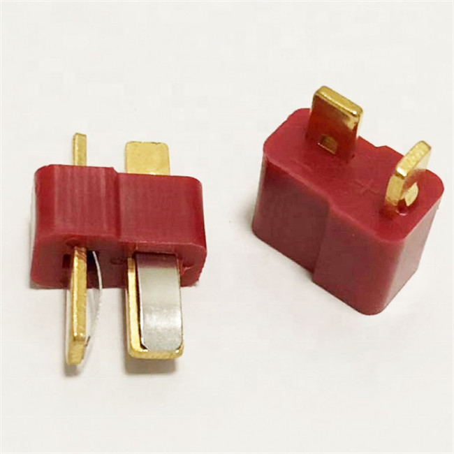 Durable T Plug Deans RC Battery Connectors Nontoxic Red Color