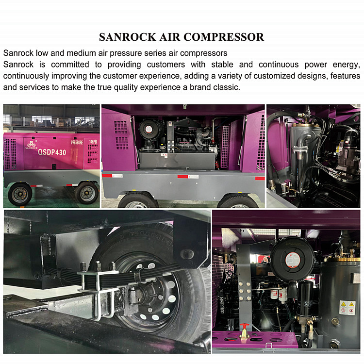 Screw Air Compressor Machine Rotary Screw Type Air Compressor Portable Air Compressor