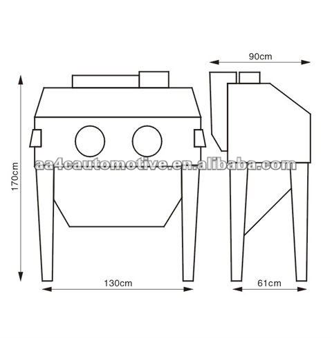 AA4C 420L INDUSTRIAL sandblast cabinet AA-SBC420
