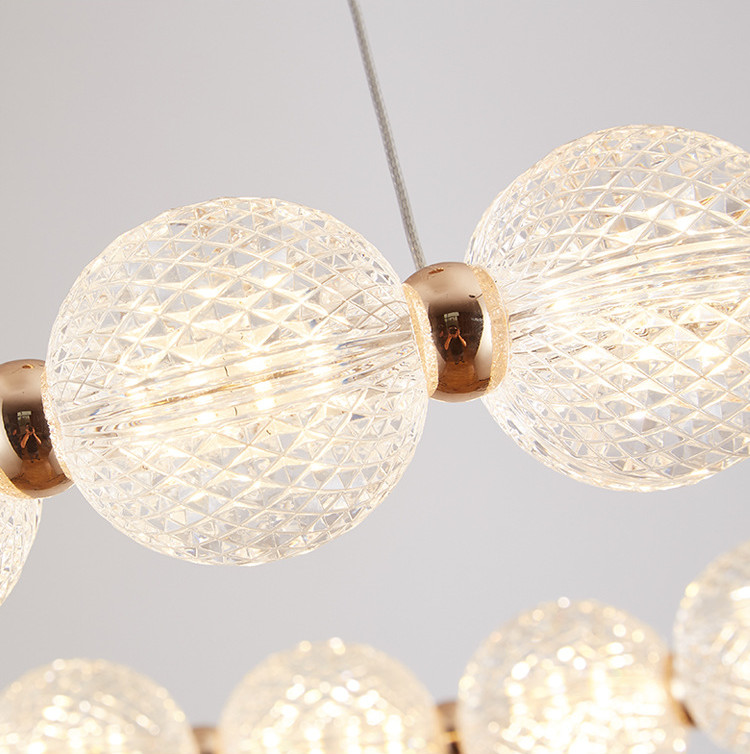 Tricolor Acrylic Ring LED Modern Pendant Light Pushbutton Switch 10 To 30m2