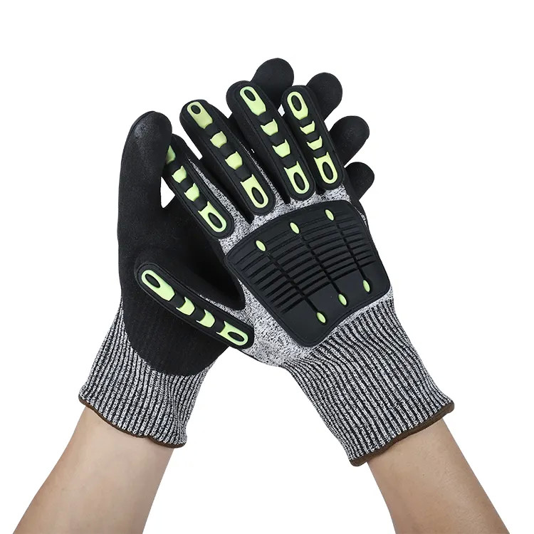 Cut Level 5 Anti Impact Resistant TPR Safety Work Protective Glove Construction