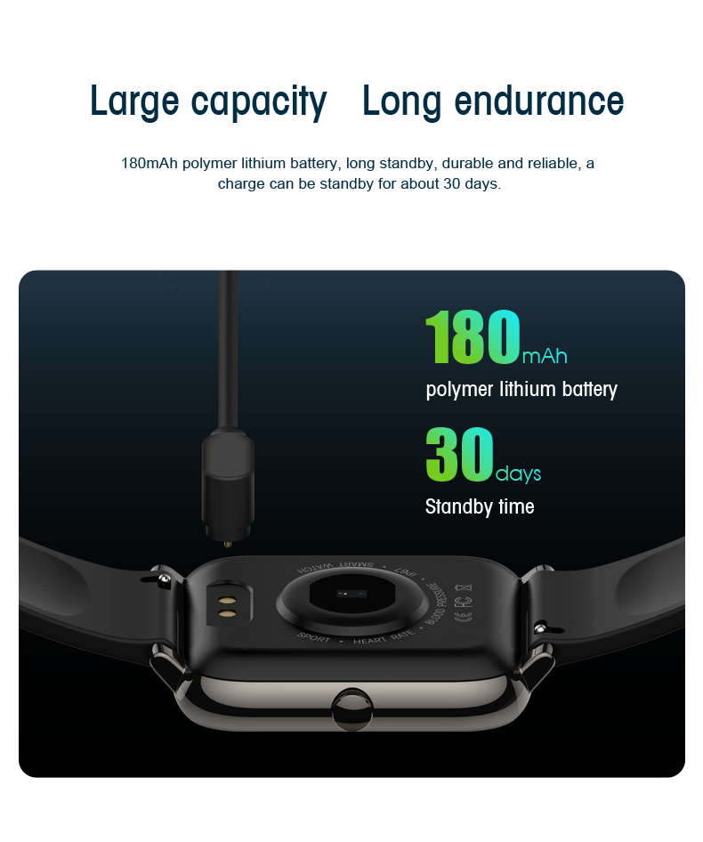 P22 GPS Calorie Count Sport Heart Rate Waterproof Smartwatch For Android IOS Phone