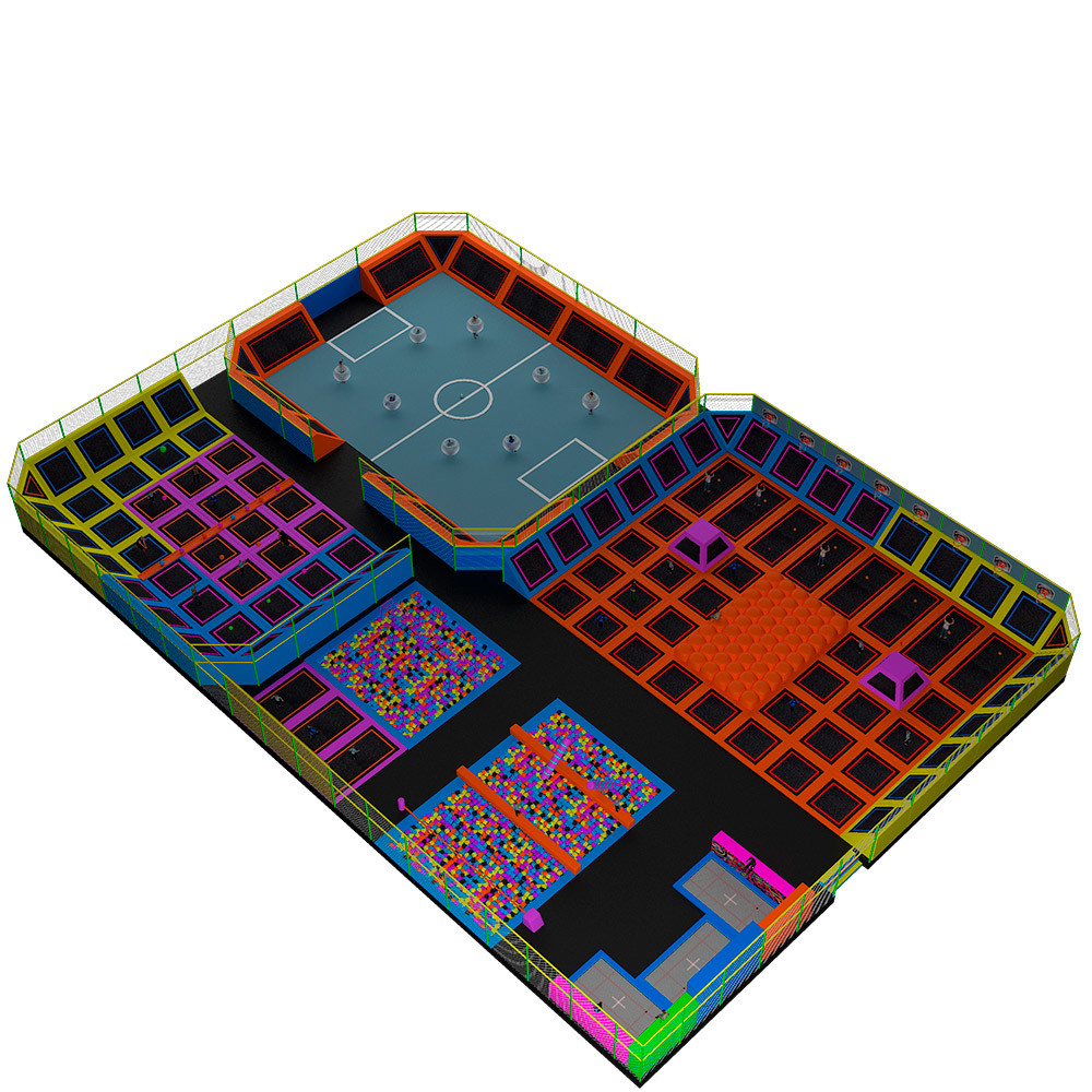 PVC Outer Cover Soft Indoor Playground , UV protection Jump Off Trampoline Park
