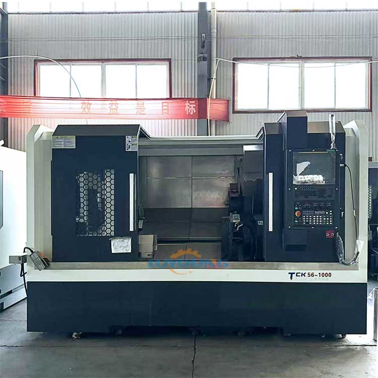Slant Bed Lathe 1000mm TCK56 FANUC System Y Axis CNC Turning Center With Hydraulic Steady Rest