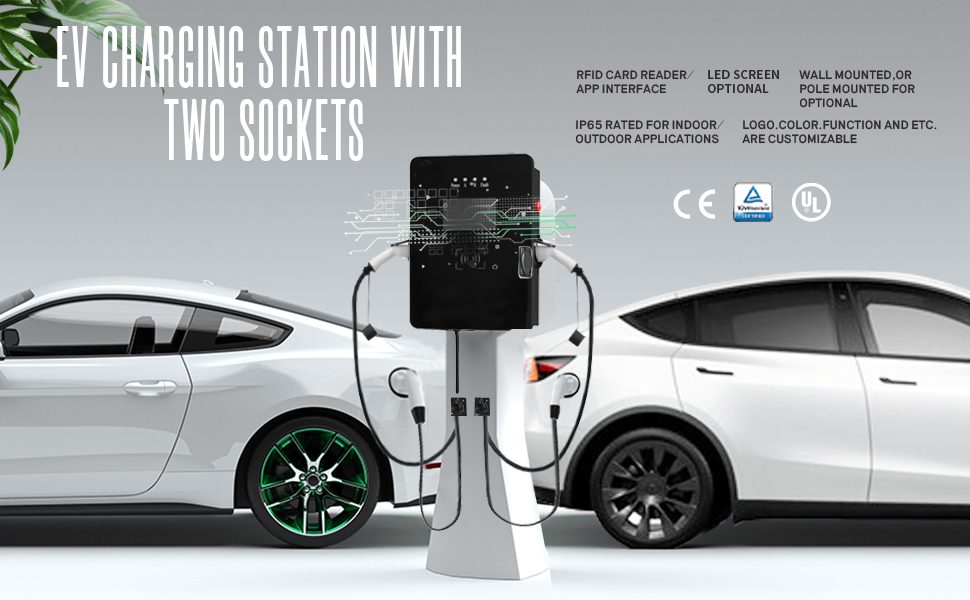 TUV CE Electric Vehicle Charge Station EV Charger Type 2 Single Phase Fast Charging