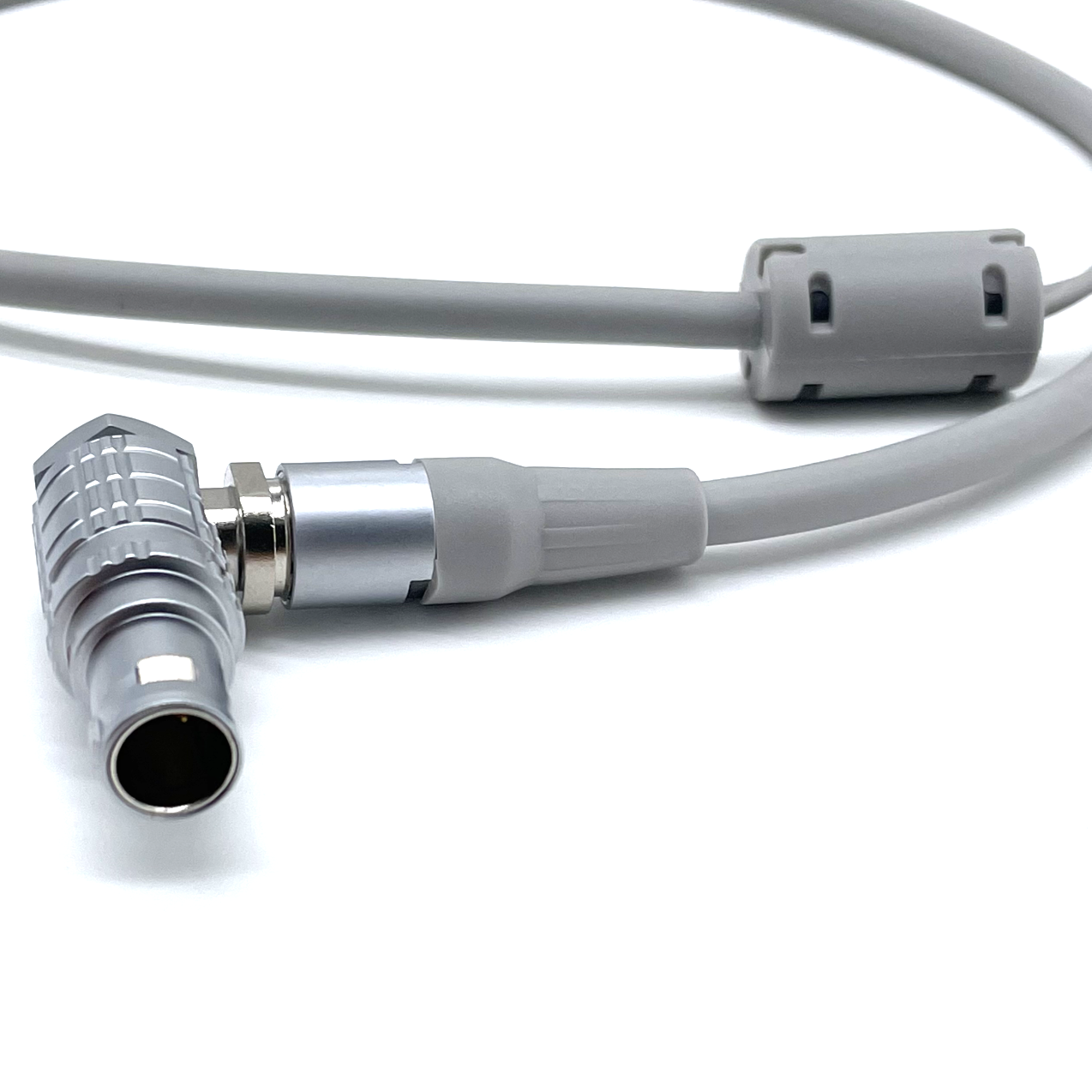 Stainless Right Angle 1B 16 Pin Male Connector Medical Electrode Cable Custom