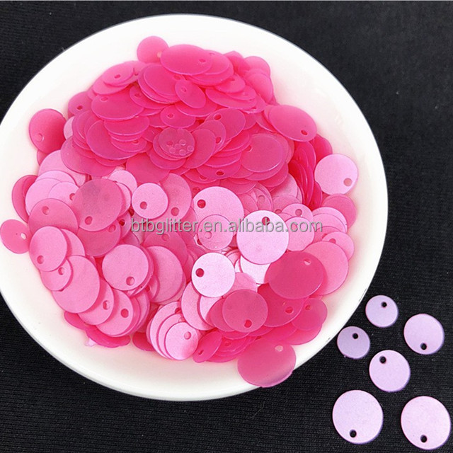 365 Colors 6mm 8mm 10mm MixesTop Hole Round Flat Loose Sequins for DIY Craft