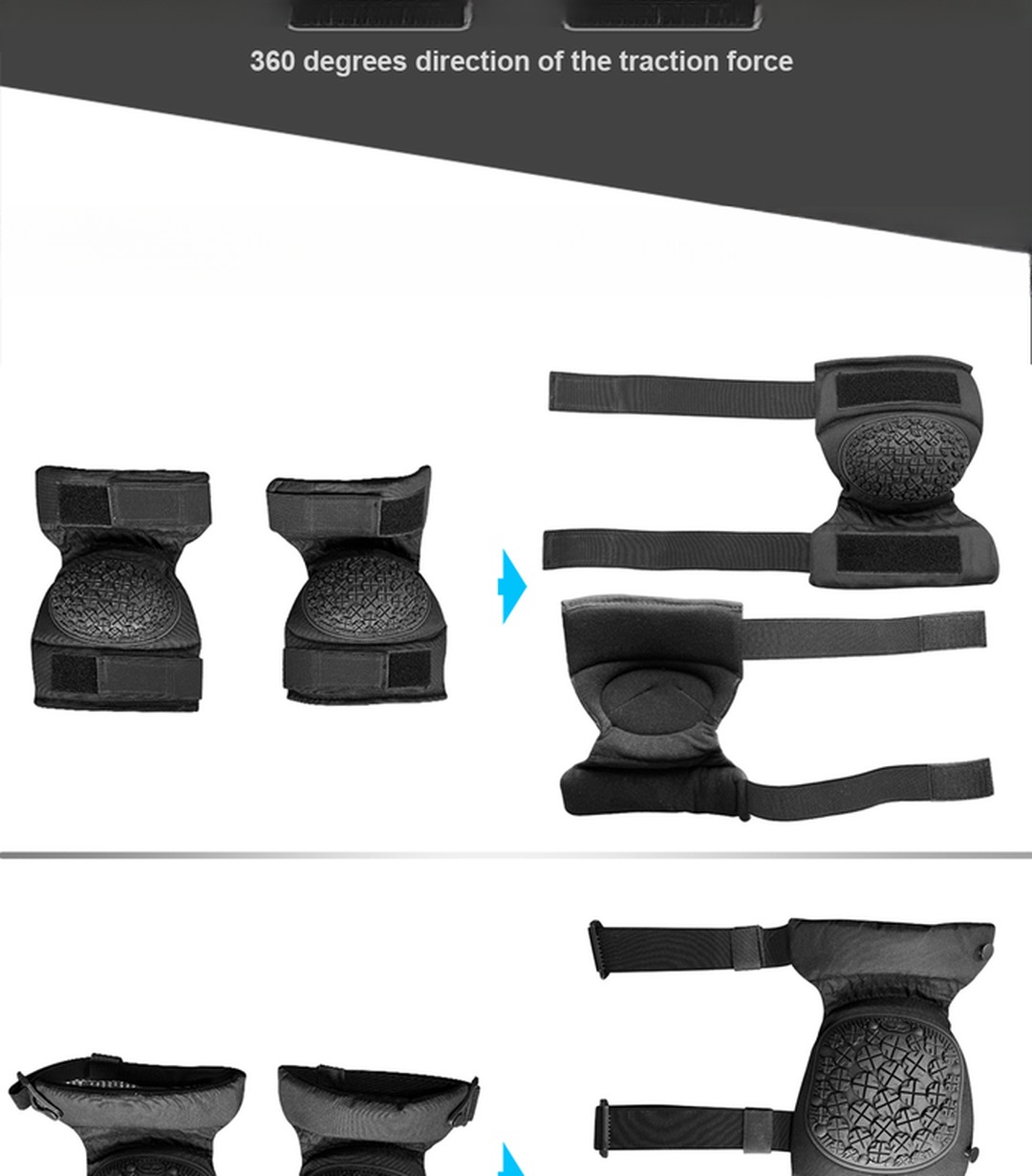 Hard Shell TPR Knee Elbow Pads for Design and Protection Function Basic Protection