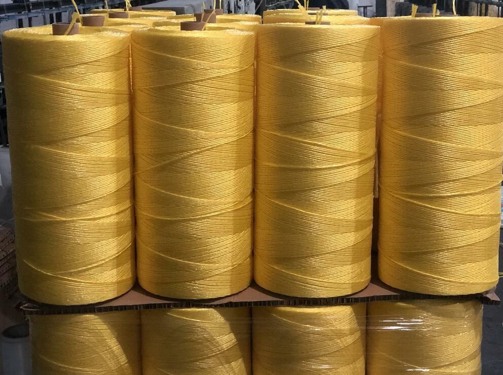 3mm Yellow Twisted PP Yarn For Submarine Cable Wrapping Design