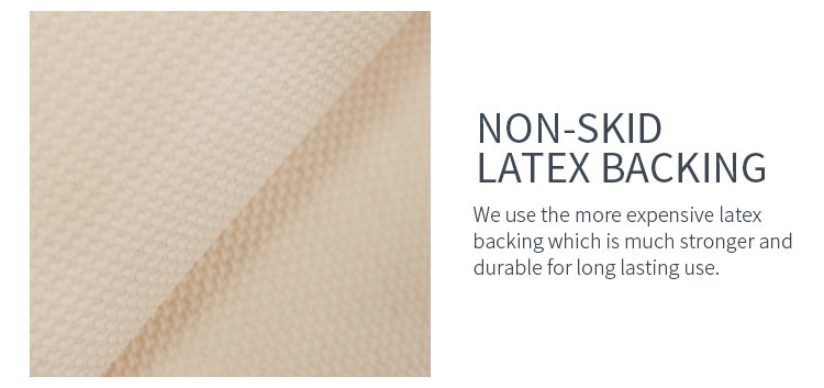 Latex Backing Non Shedding Tufted Bath Mats Oval Shaped Environmental