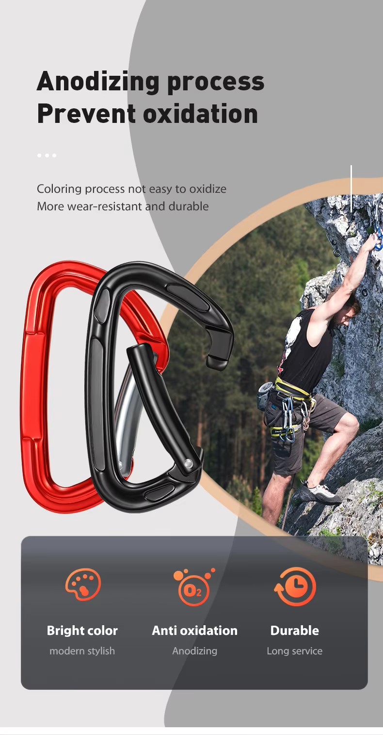 Performance 22-24 KN Carabiner Hook 7075 Aluminum Carabiner Climbing Safety Snap Hook