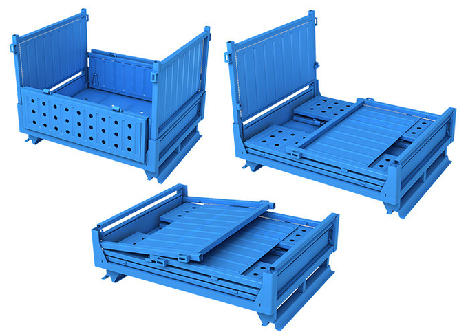 Foldable Bulk Corrugated Steel Containers For Transportation 1.5T