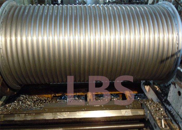 CCS Certification Electric Marine Winch Drum With Lebus Sleeves 480mm Diameter