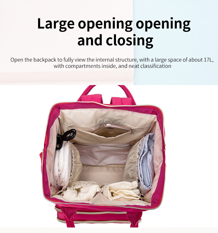 Multifunctional Adventure Diaper Bag Backpack With USB D Buckle Trailer Design
