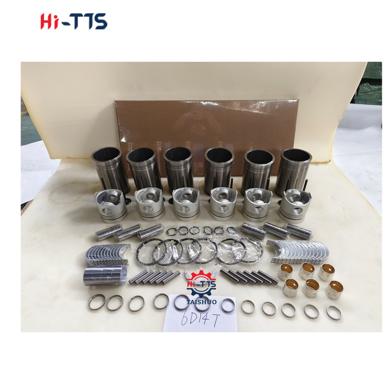 6D14T Engine Kit for Excavator E120 E140 E180 Liner, piston, ring ,Valves, Bushing, Full Gasket Kit