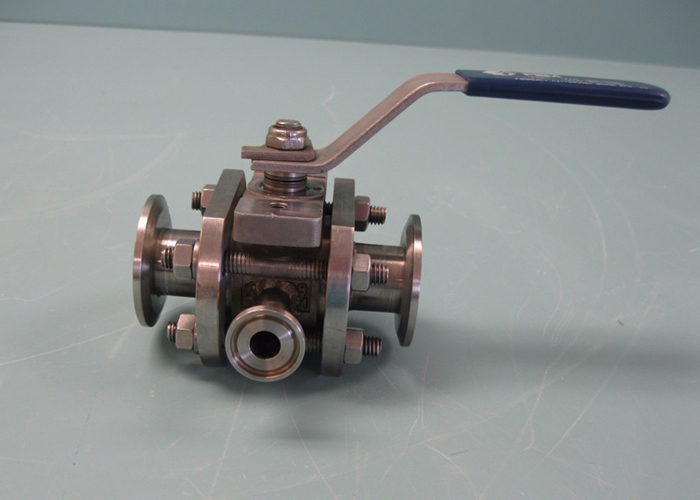 DN10 AISI 304 Stainless Steel Sanitary Valves - Three Way Ball Valve