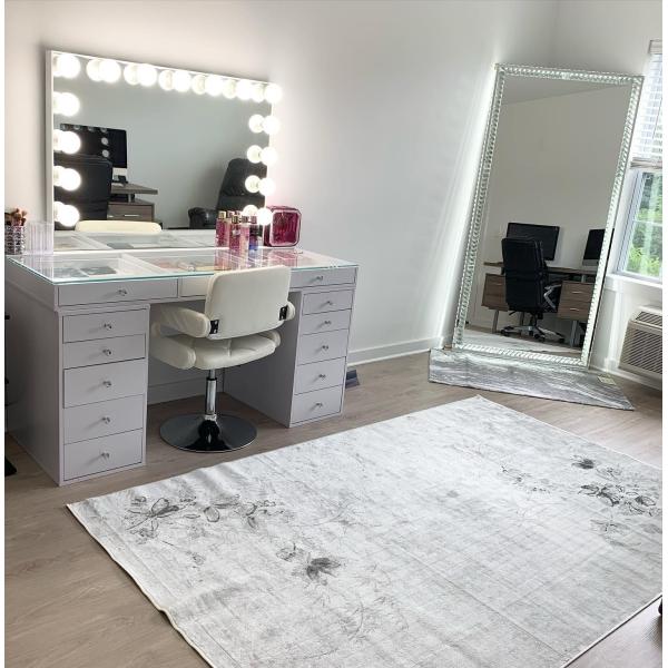 Led Light Up Full Length Floor Mirror For Bedroom Salon Vanity Crystals