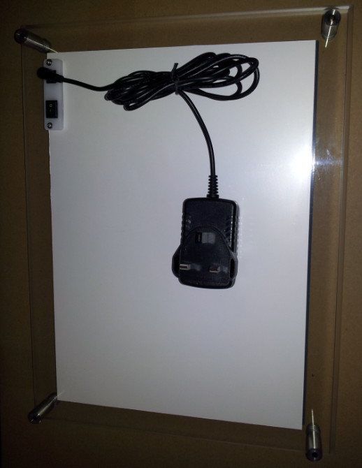 28.5W A0 RGB Sparkle 10mm Acrylic Light Box Sign