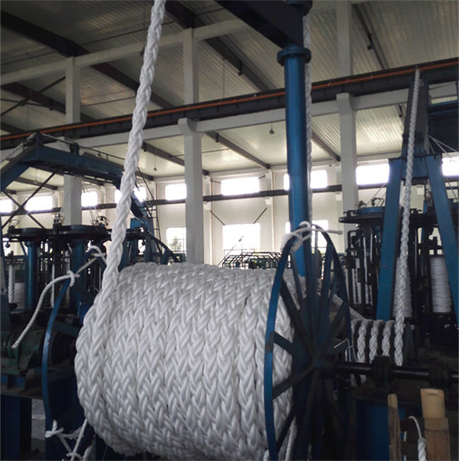 40mm - 200mm PP Danline Rope / 8 Strand Polypropylene Rope Customized Length