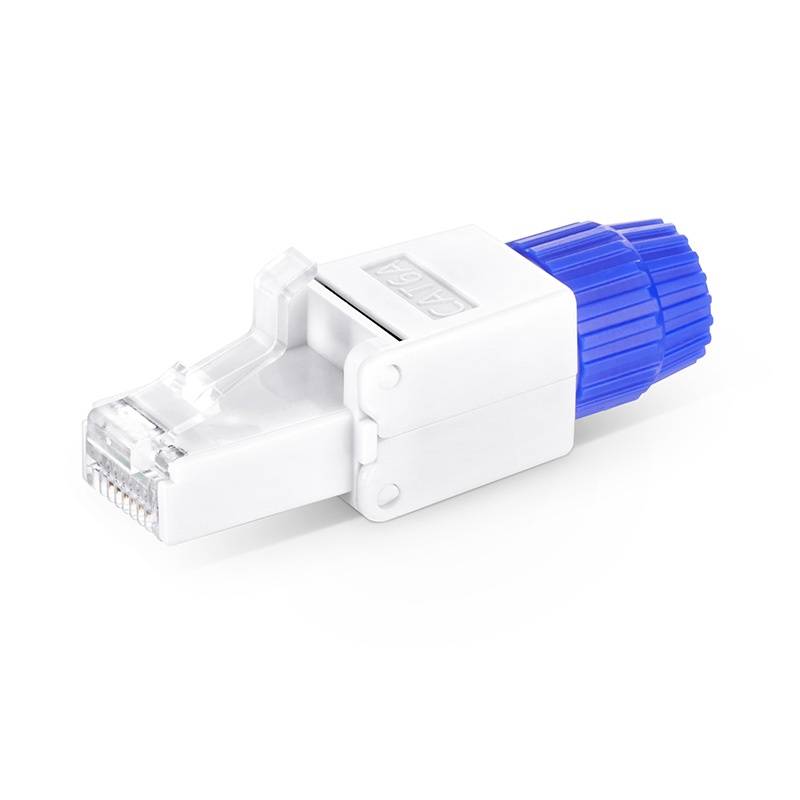 Professional Utp Cat6A Toolless RJ45 Male Connector Keystone Jack by Exact Cables