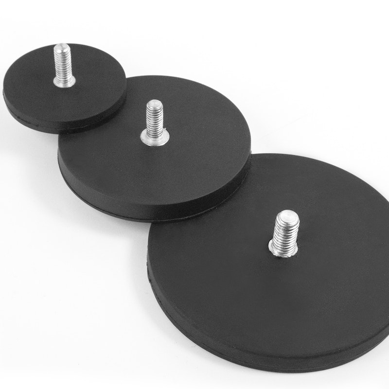 Handle Type Rubber coated Pot Magnet Max Working Temperature 80 Centigrade