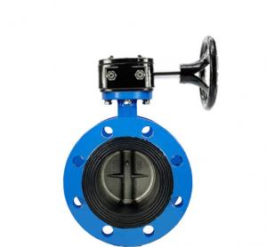 China Cast Iron Pn10 Wafer Type Butterfly Valve Gear Operated on sale