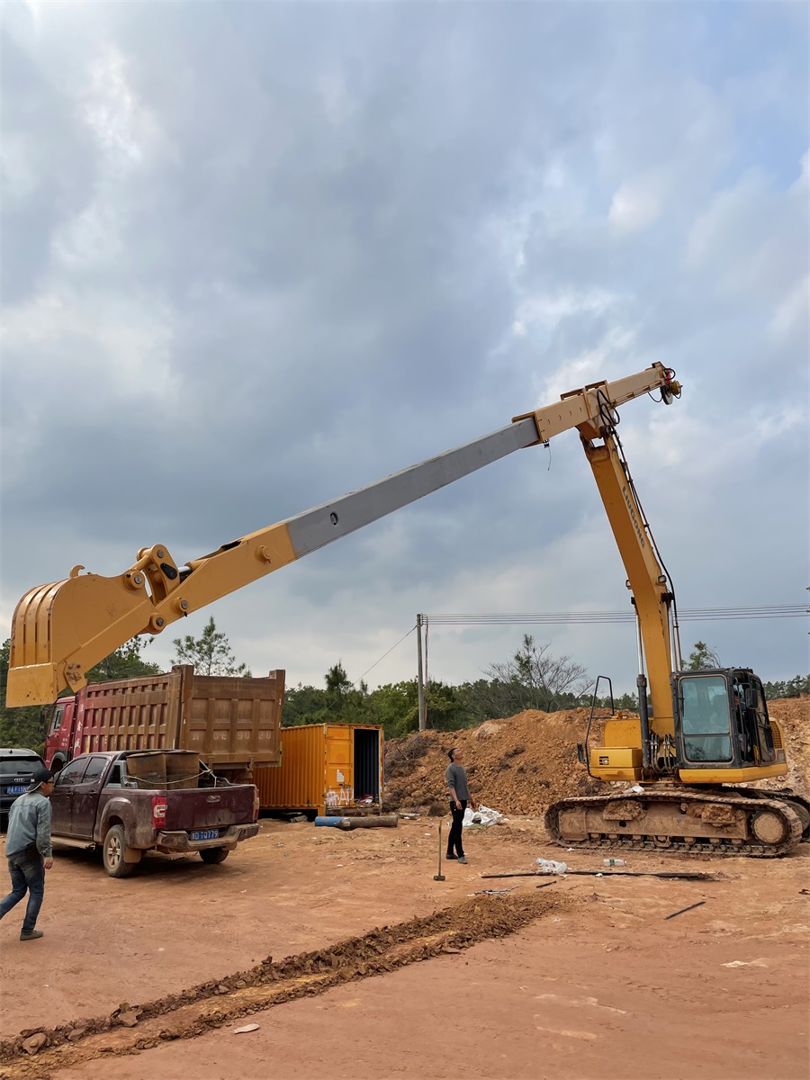 two section telescopic boom telescopic arm concrete pump excavator long reach boom