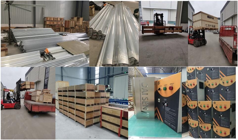 Industrial Ceiling Fans with Gearbox Motor or Pmsm Motor Configured Hvls Fan as Air Blower for Warehouse Ventilation and Cooling